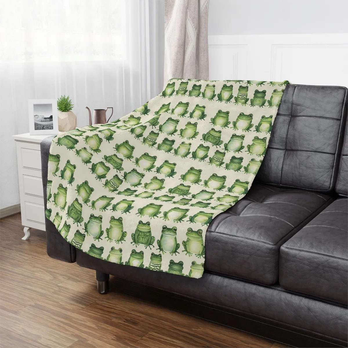 Cartoon Frog Microfiber Blanket