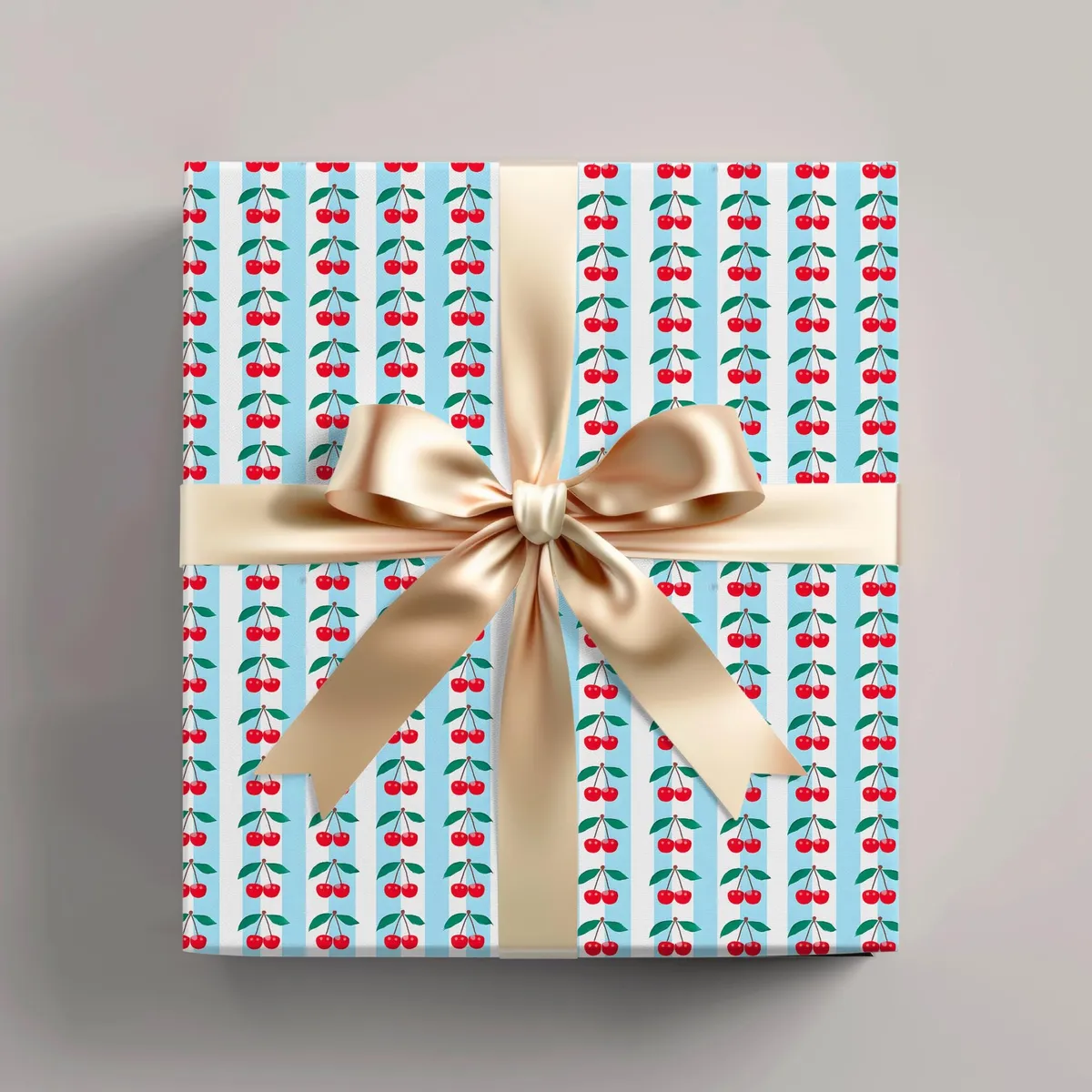 Cherry Print Gift Wrap