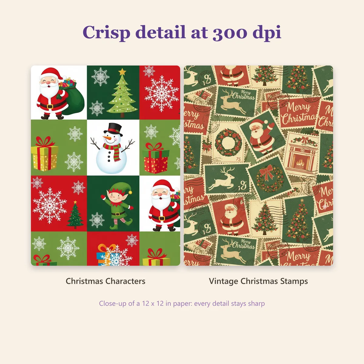 Classic Christmas Digital Paper Pack — view 3