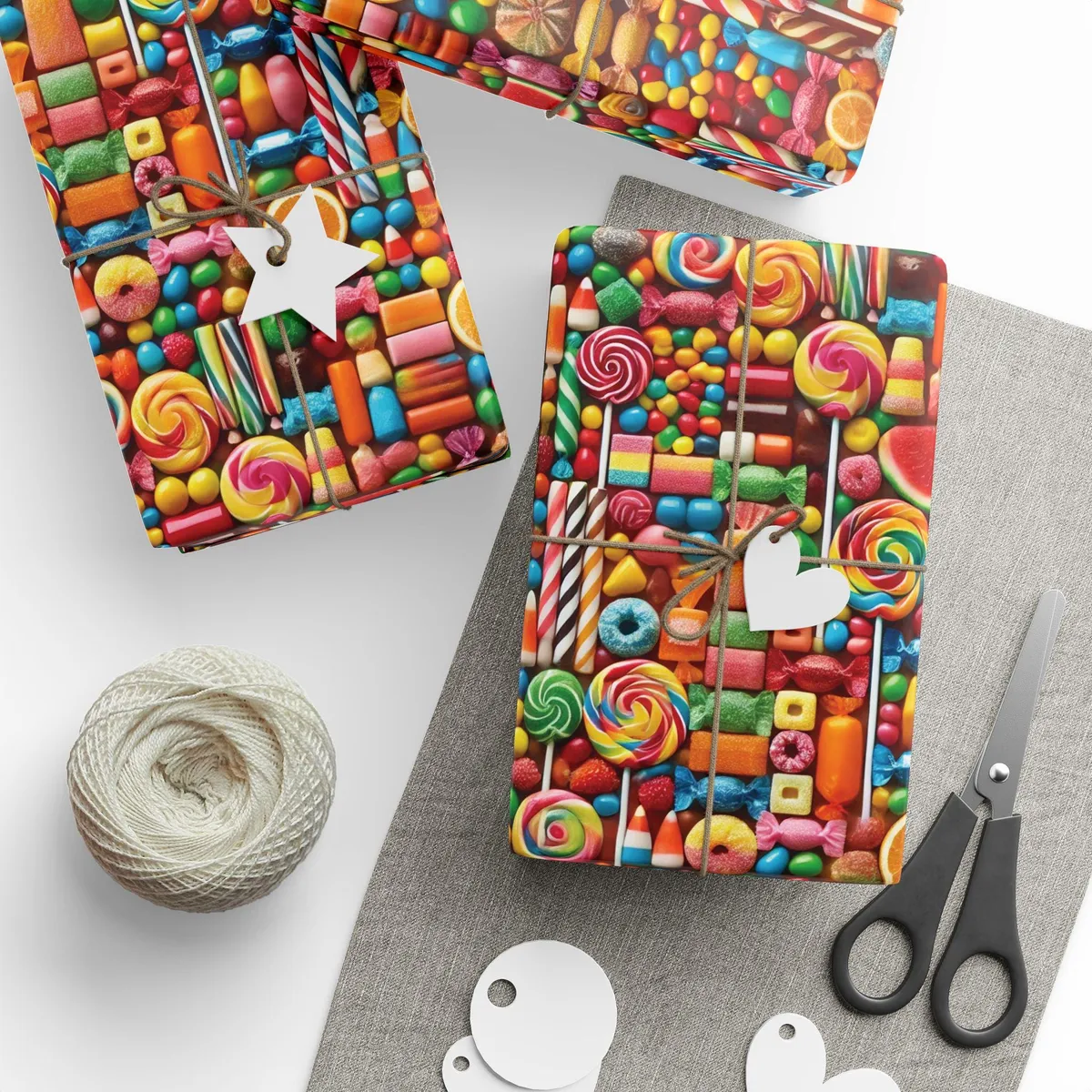 Colorful Candy Pattern Wrapping Paper — view 2