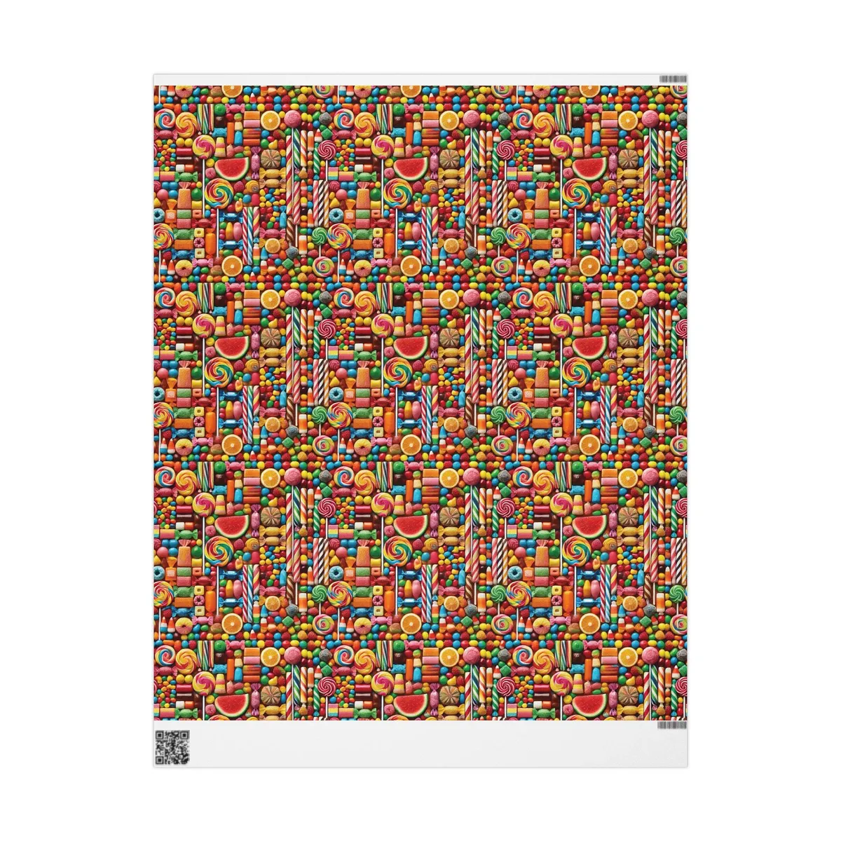 Colorful Candy Pattern Wrapping Paper — view 3