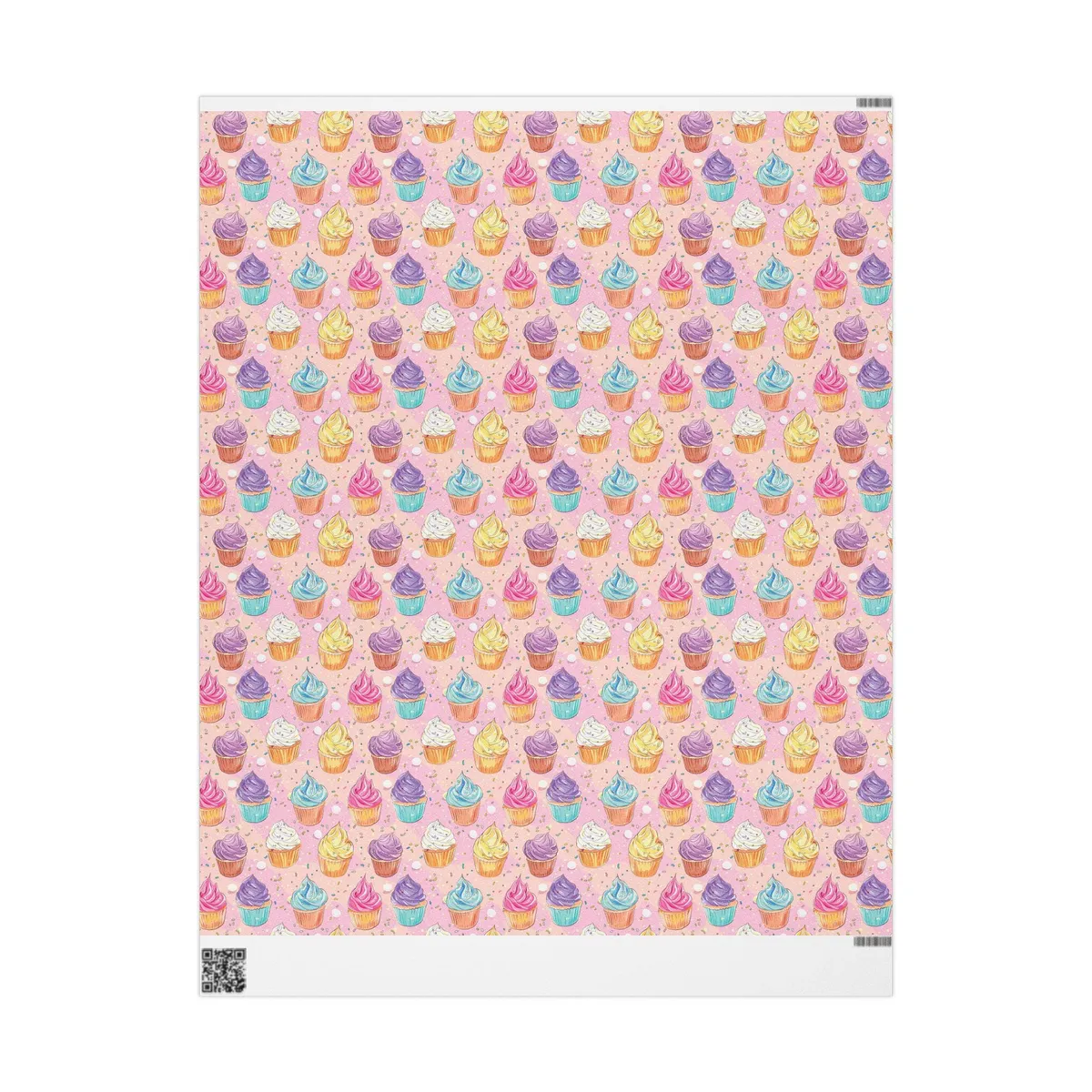 Cupcake Pattern Wrapping Paper — view 3