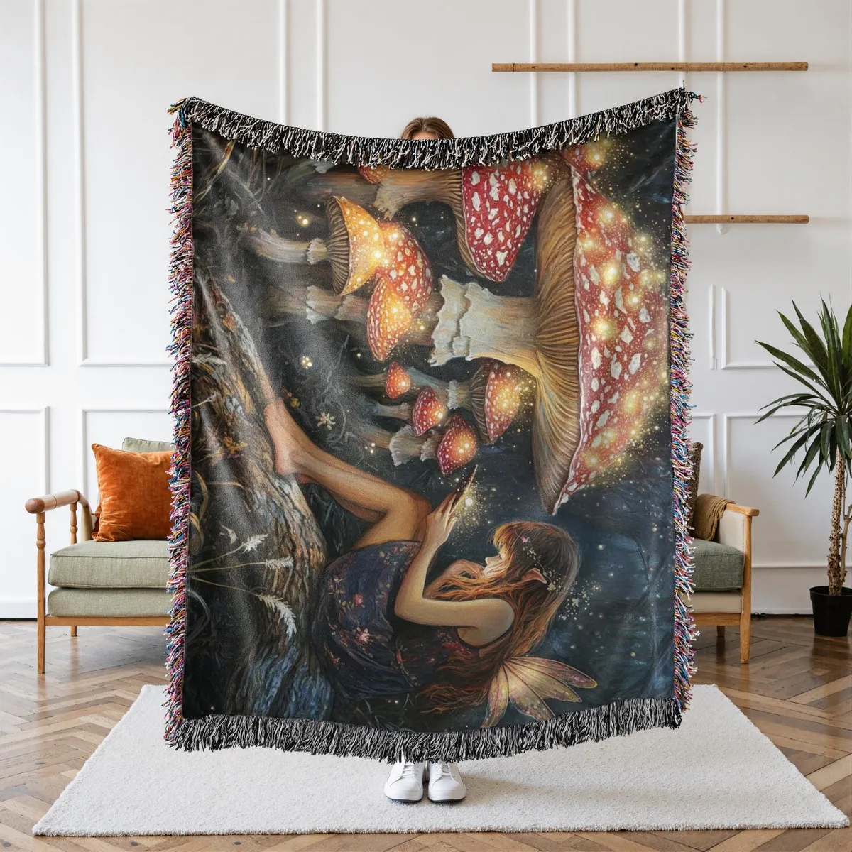 Fairy Lights Woven Blanket