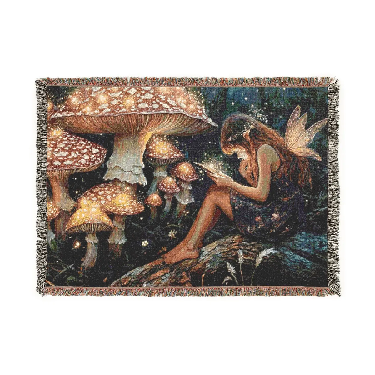 Fairy Lights Woven Blanket — view 2