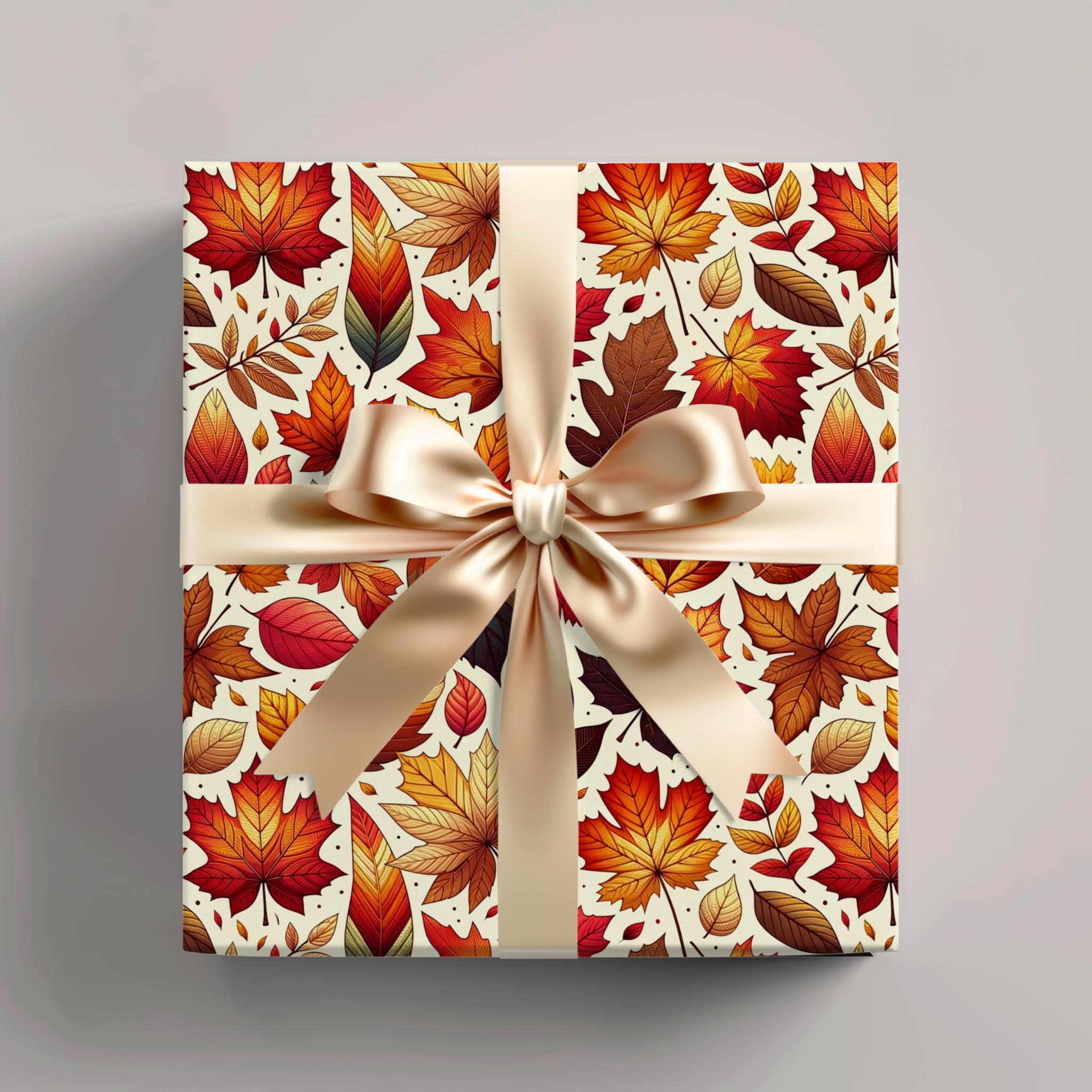 Fall Leaves Gift Wrap