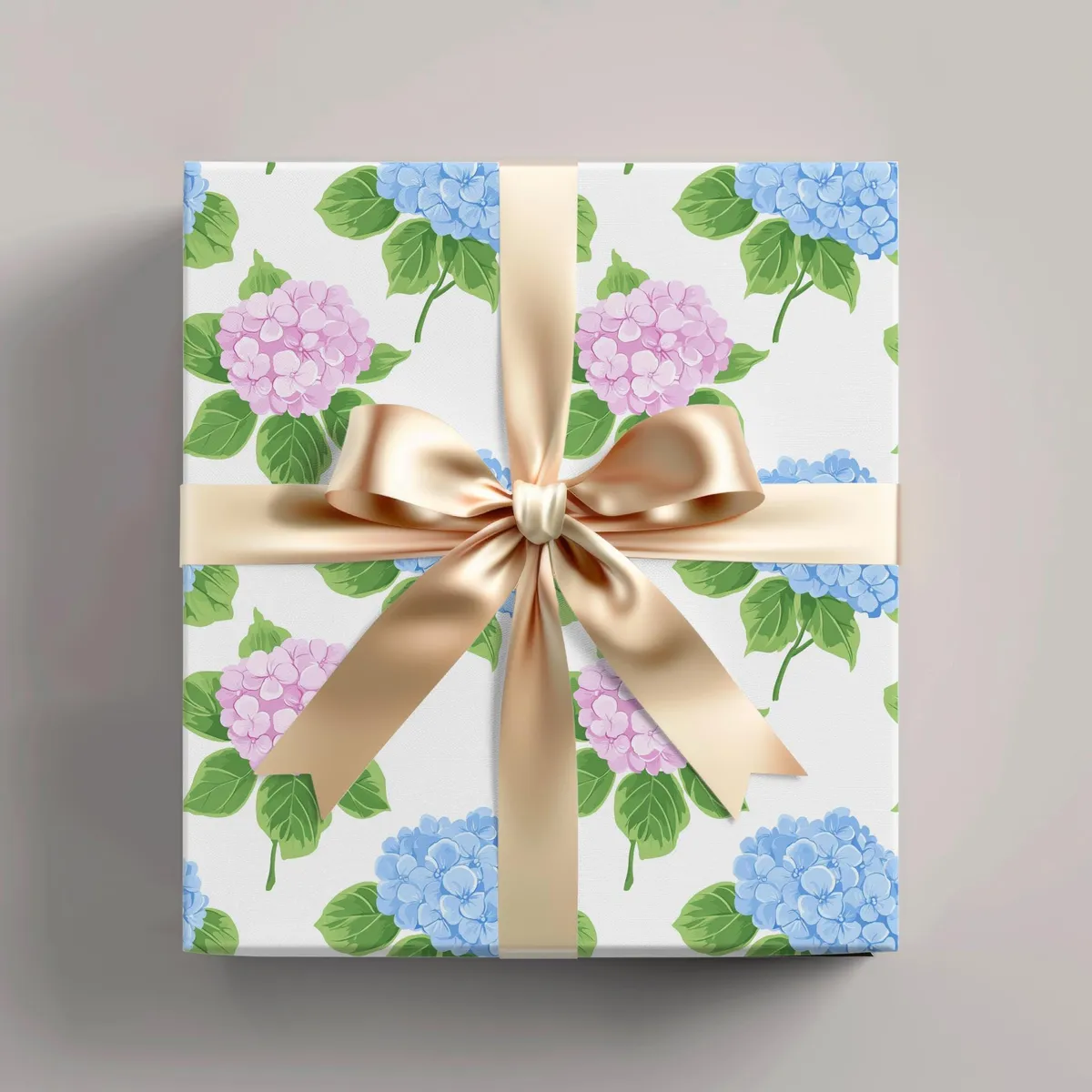 Floral Hydrangea Wrapping Paper