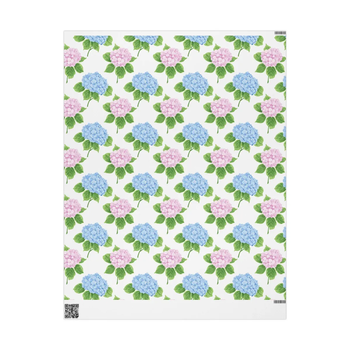 Floral Hydrangea Wrapping Paper — view 3