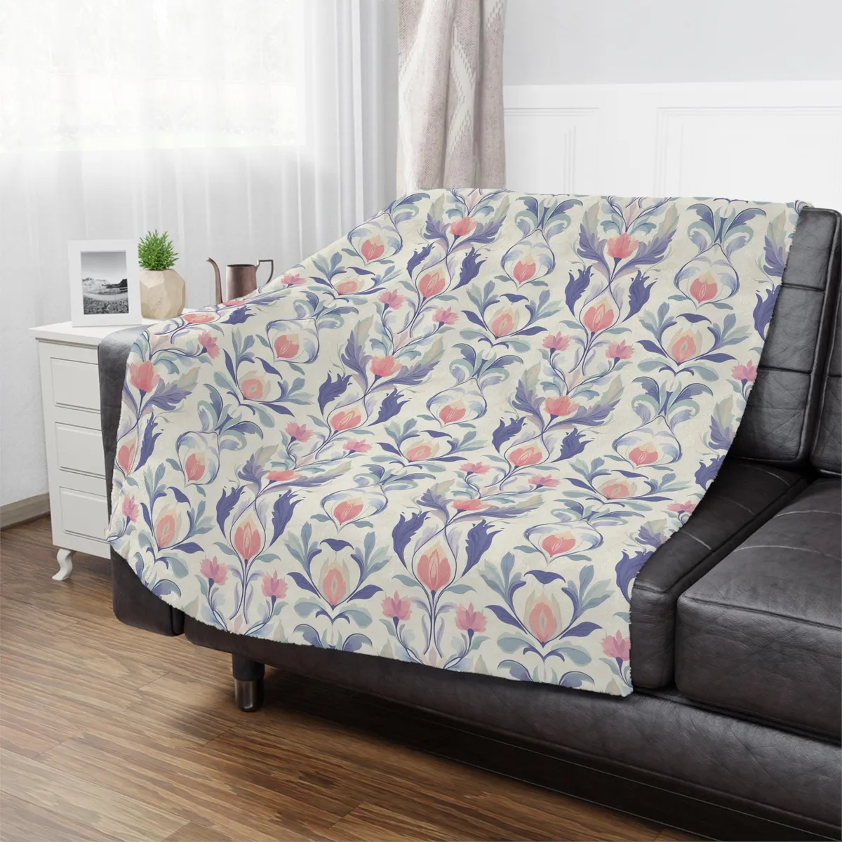 Floral Microfiber Blanket