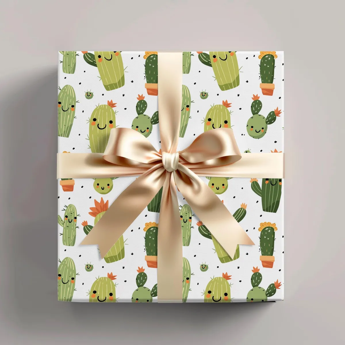 Happy Cactus Wrapping Paper