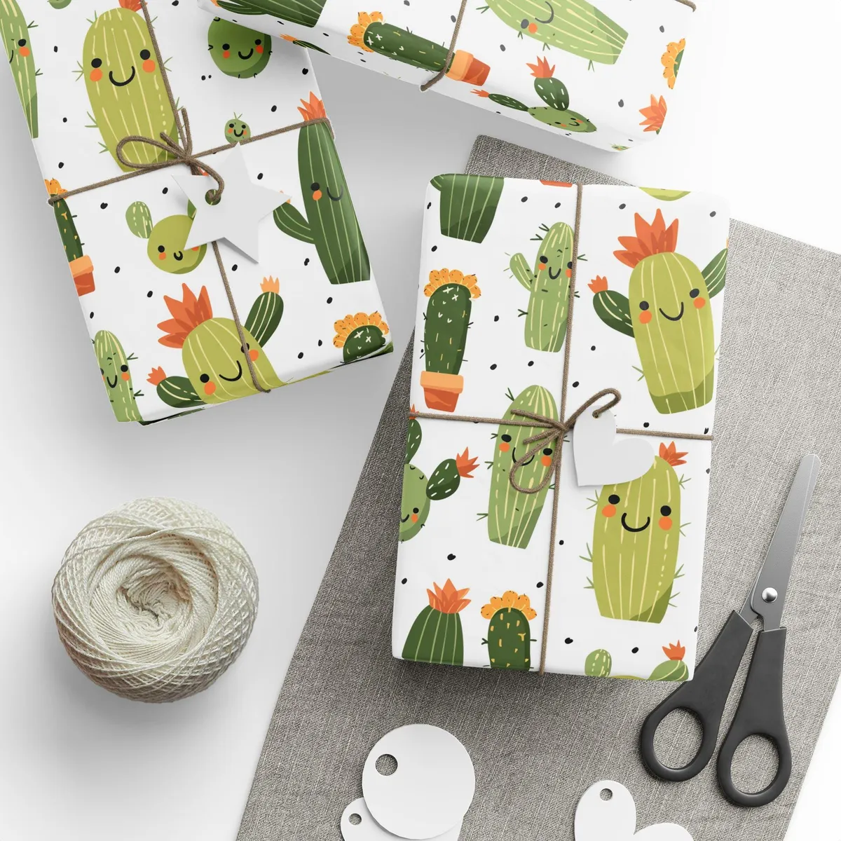 Happy Cactus Wrapping Paper — view 2