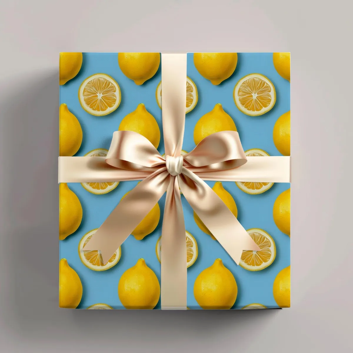 Lemon Print Wrapping Paper