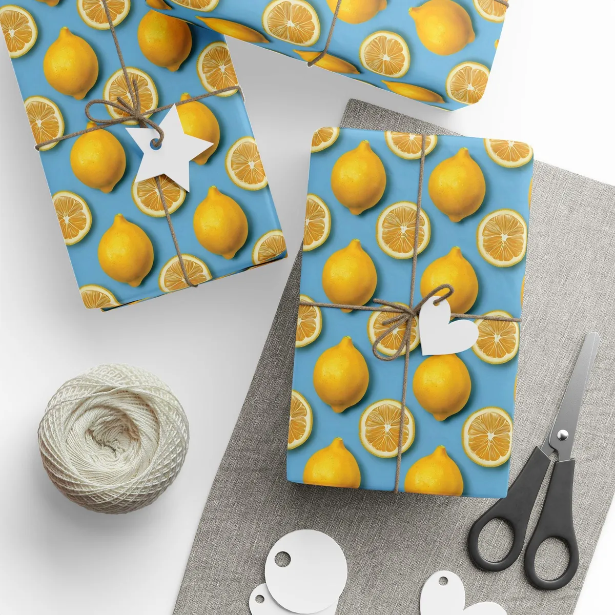Lemon Print Wrapping Paper — view 2