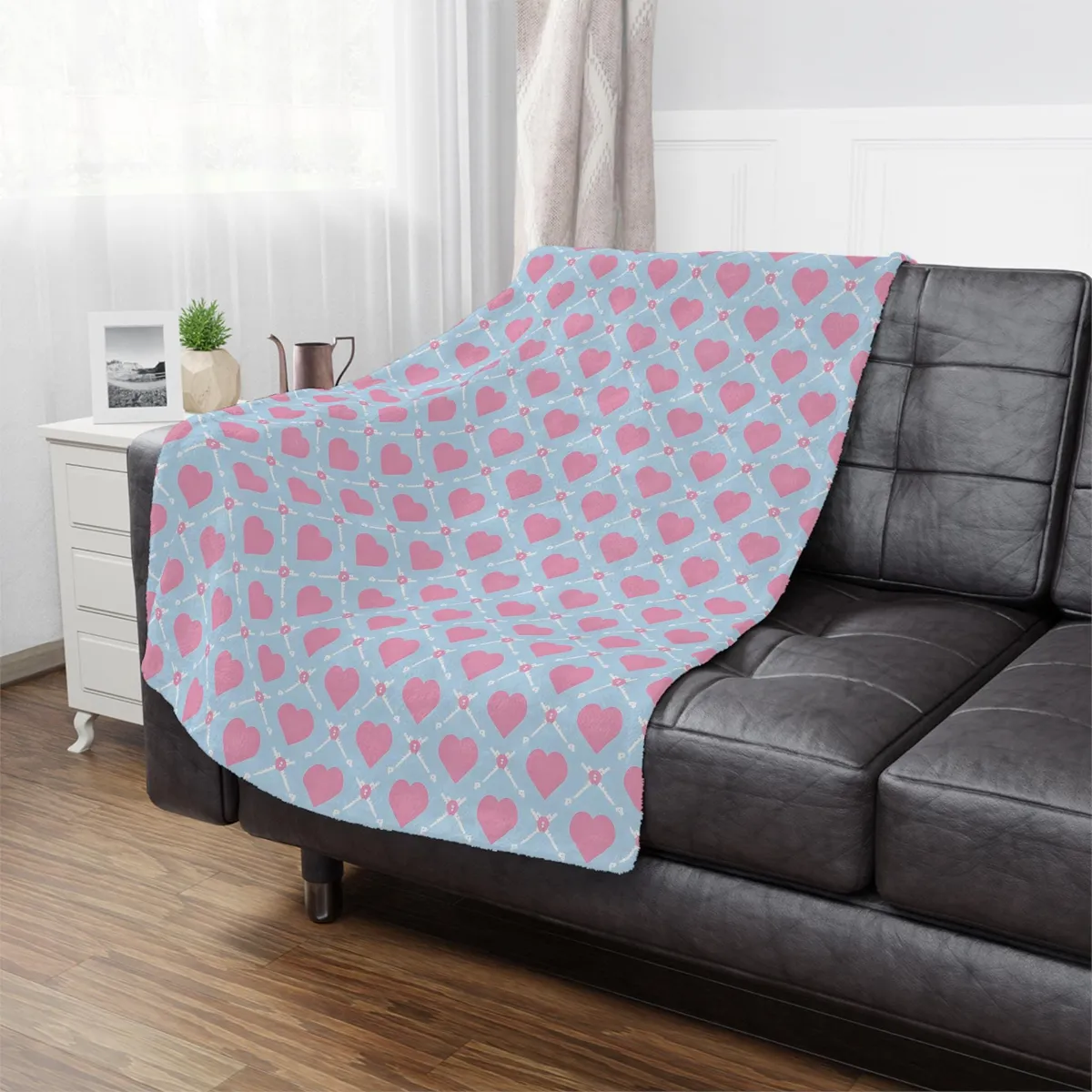 Pastel Hearts Microfiber Blanket