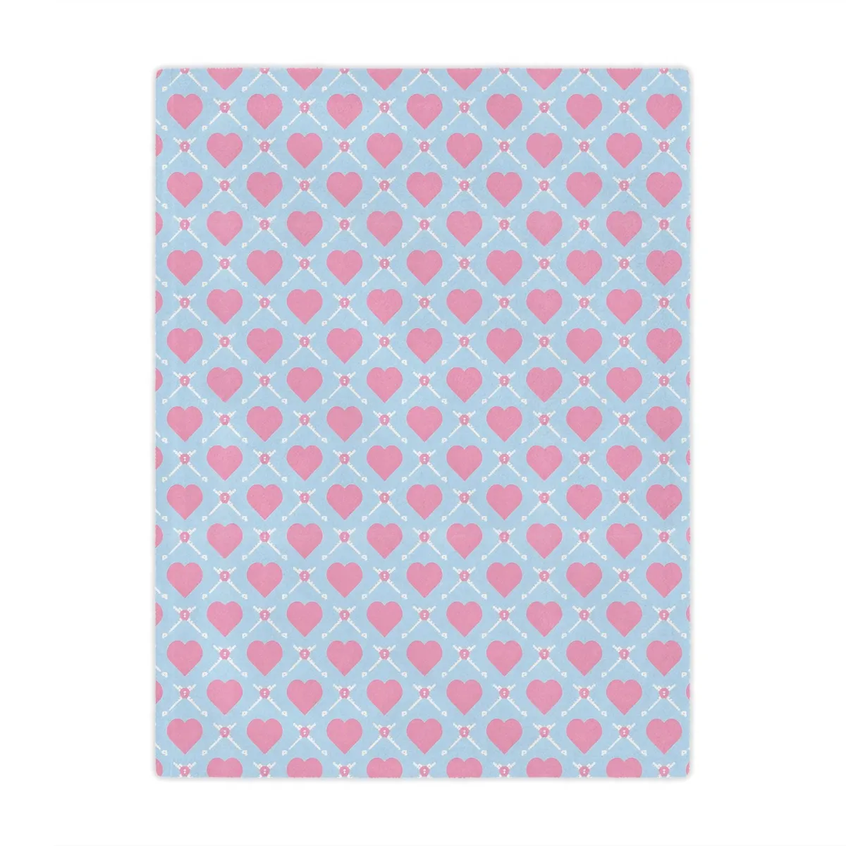 Pastel Hearts Microfiber Blanket — view 2