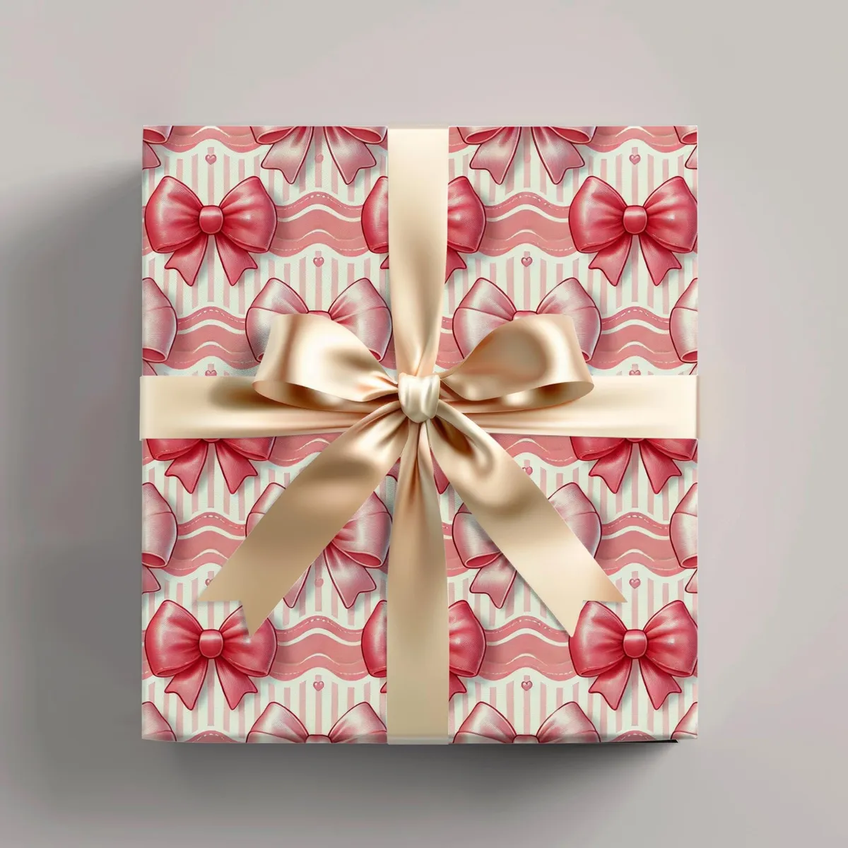 Pink Bows Wrapping Paper