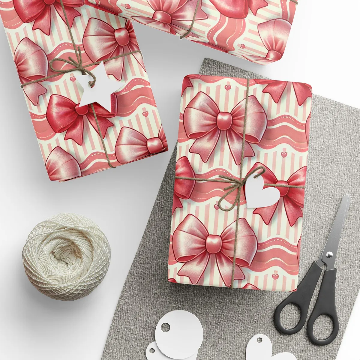 Pink Bows Wrapping Paper — view 2