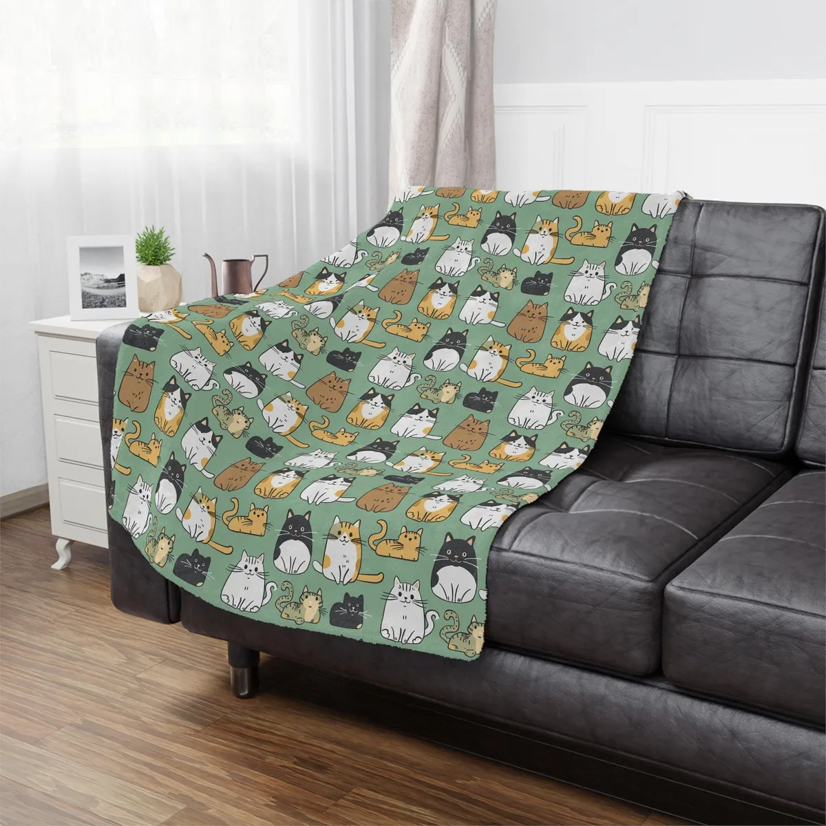Purrfect Cats Microfiber Fleece Blanket