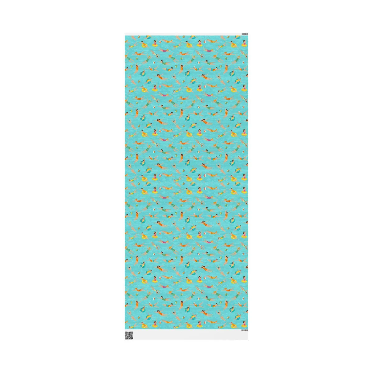 Retro Swimmers Wrapping Paper — view 3