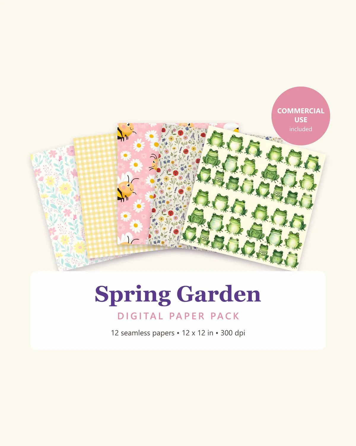 Spring Garden Digital Paper Pack