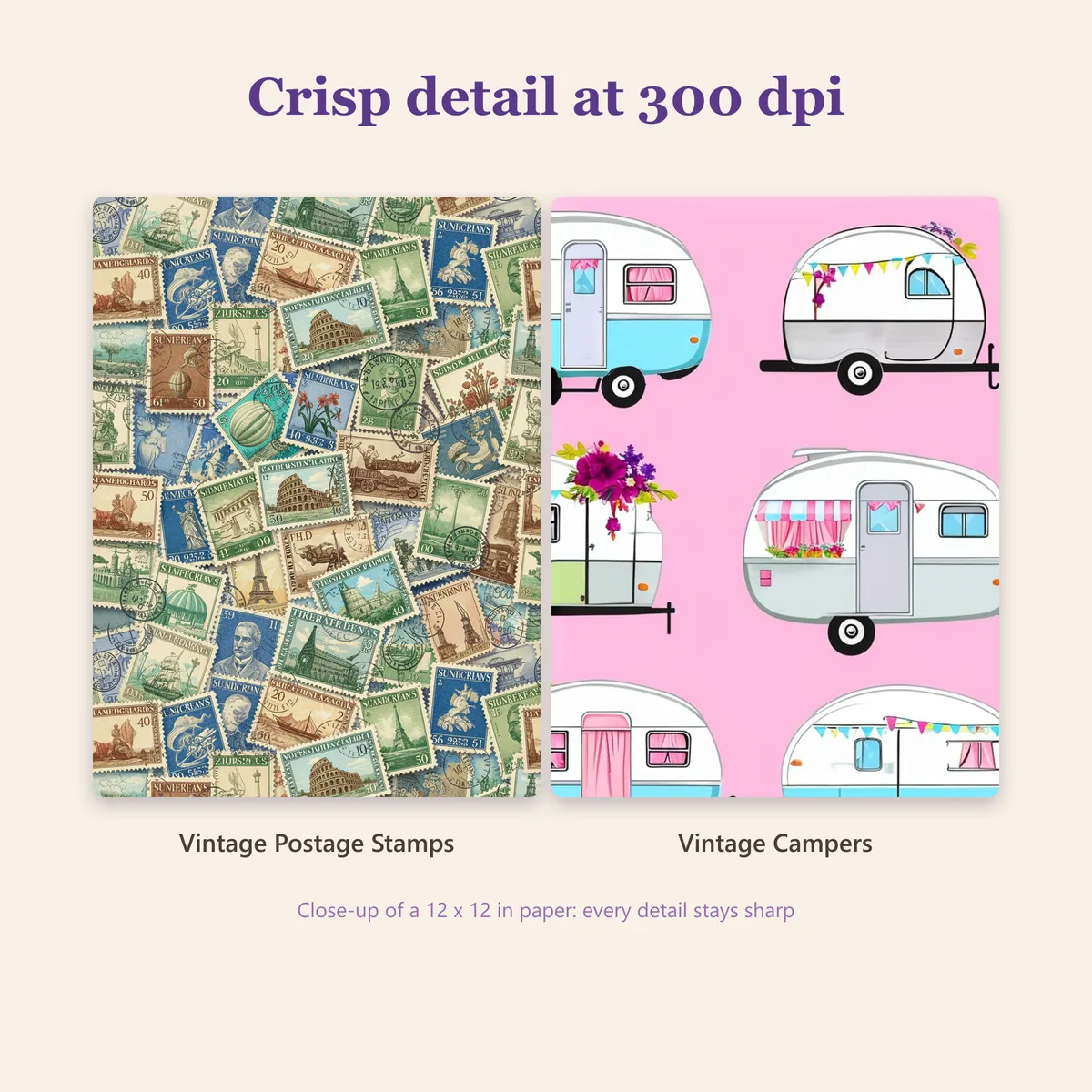 Vintage Travel Digital Paper Pack — view 3