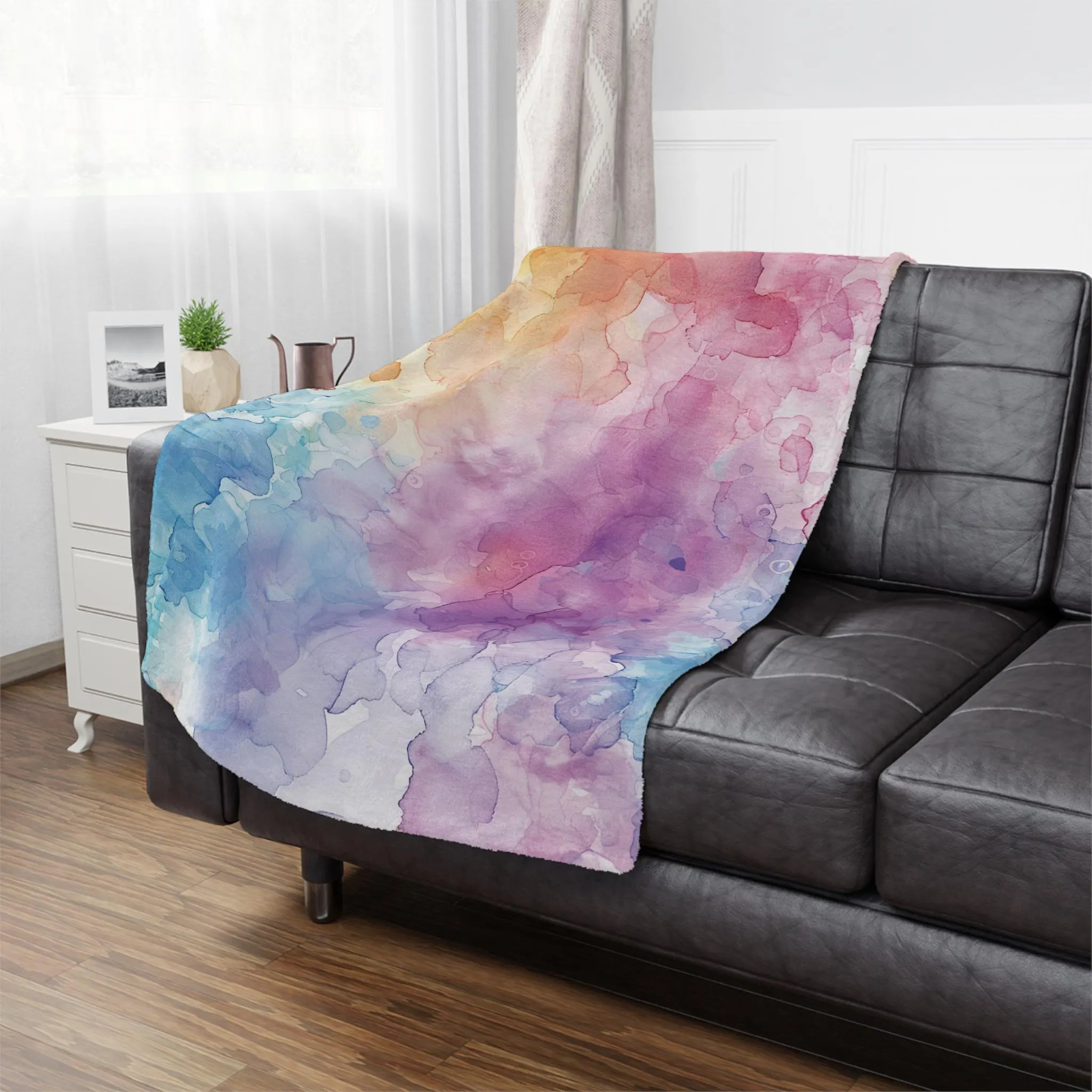 Watercolor Microfiber Blanket