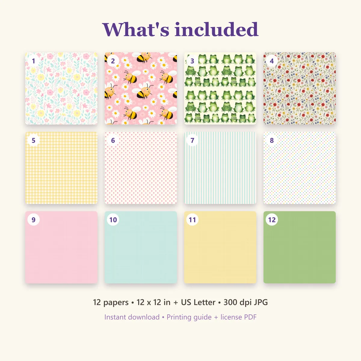 Spring Garden Digital Paper Pack — view 2